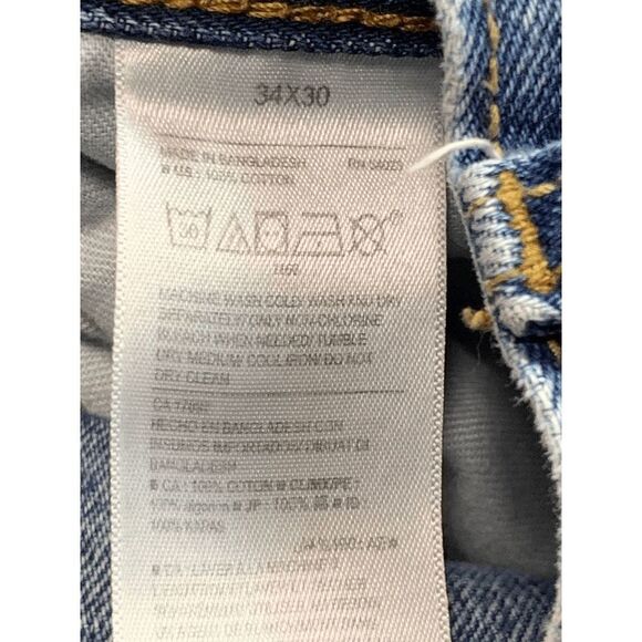 Old Navy Men’s Loose Fit Cotton Denim Jeans Medium Wash Blue Size 34X30 - Picture 3 of 7